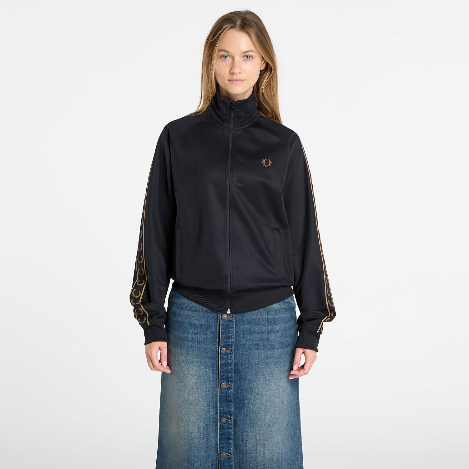 Jakna Fred Perry Fred Perry Contrast Tape Track Jacket Črna | J5557 S77, 0
