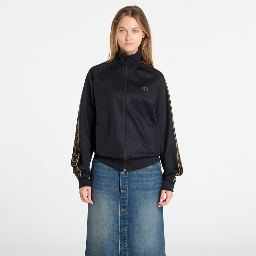 Jakna Fred Perry Fred Perry Contrast Tape Track Jacket Črna | J5557 S77