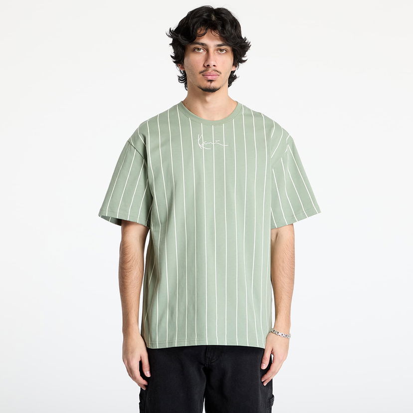 Majica Karl Kani Karl Kani Small Signature Pinstripe Tee Zelena | 60300340