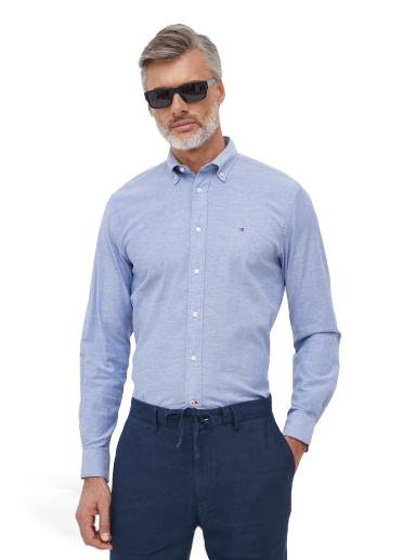 Srajce Tommy Hilfiger 1985 Collection Regular Fit Shirt Modra | MW0MW29968