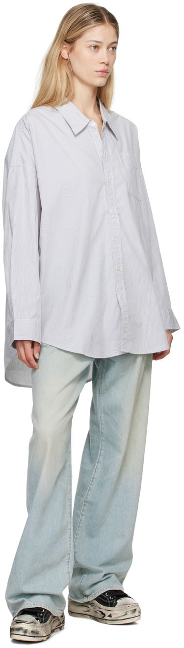 Kavbojke R13 R13 Damon Pleated Wide Leg Jeans Modra | R13W3147-D897A, 3