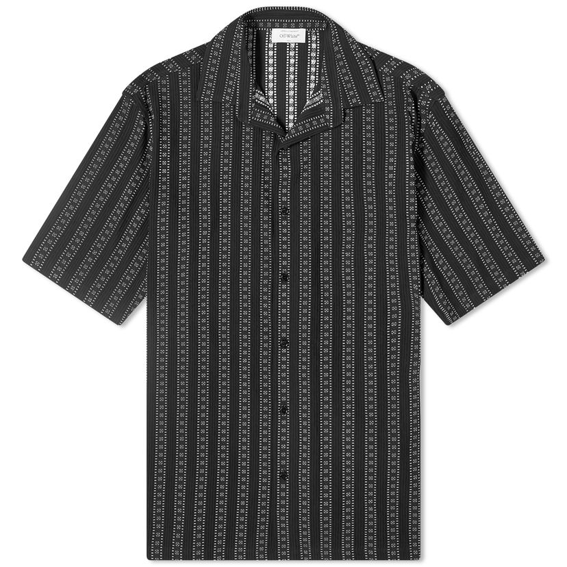 Srajce Off-White Arrow Stripe Vacation Shirt Modra | OMGG013S24FAB0018200