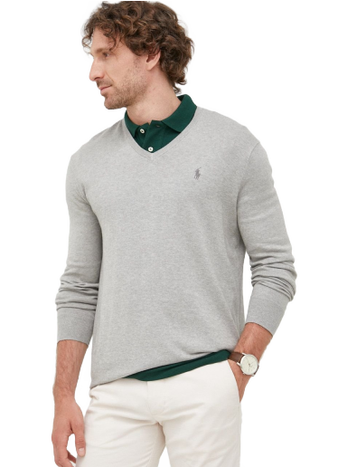 Pulover Polo by Ralph Lauren Classic-Fit V-Neck Pullover Siva | 710670789002