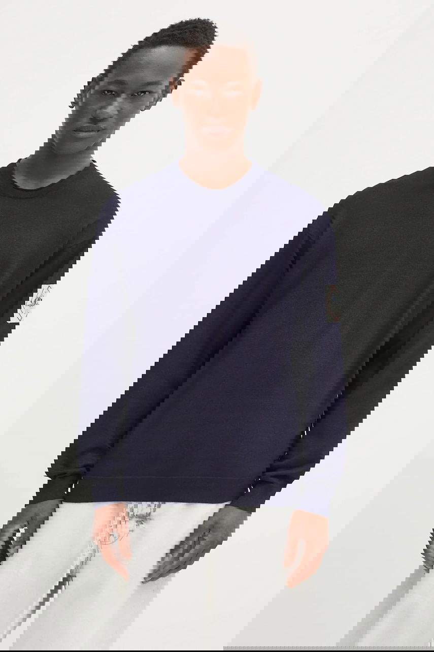 Pleteni pulover C.P. Company C.P. Company Crewneck Sweater Mornarica | 18CMKN195A110330A, 0