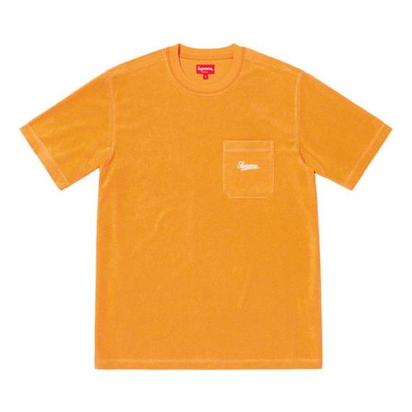 Majica Supreme Terry Pocket Short Sleeve T-Shirt Oranžna | SUP-SS19-10573