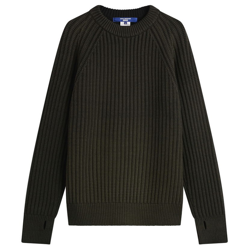 Pleteni pulover Junya Watanabe Junya Watanabe MAN Double Sided Ribbed Knit Large Zelena | WP-N002-051-1