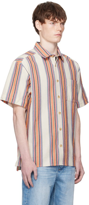 Srajce A.P.C. A.P.C. Ross Striped Linen Short-Sleeve Button-Down Shirt Večbarvna | COHIA-H12541, 1
