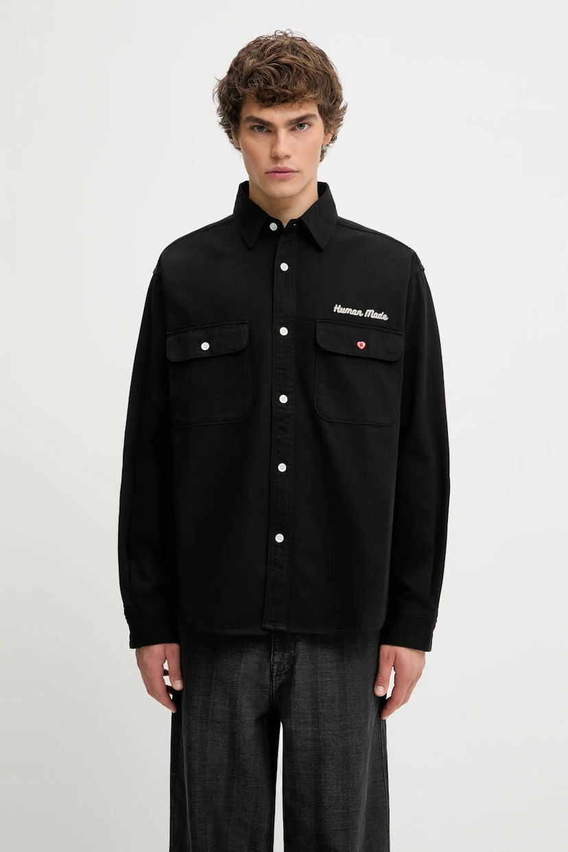 Srajce Human Made Human Made Relaxed Fit Overshirt Črna | HM30SH014