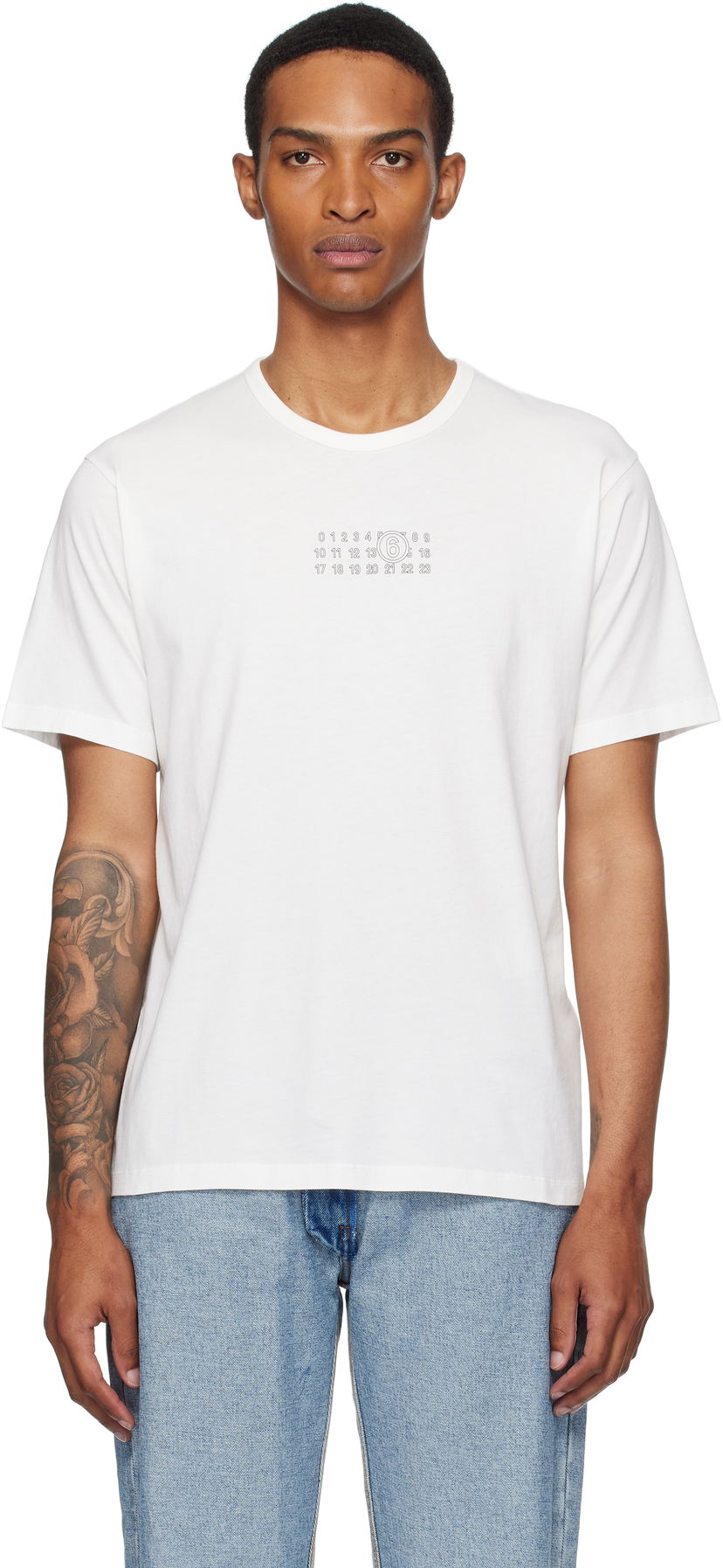 Majica Maison Margiela MM6 Maison Margiela Logo T-Shirt Bela | SH0GC0057 S24312