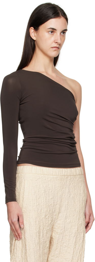 Majica brez rokavov Max Mara Max Mara Spluga One-Shoulder Top Rjava | 2511941012600, 1