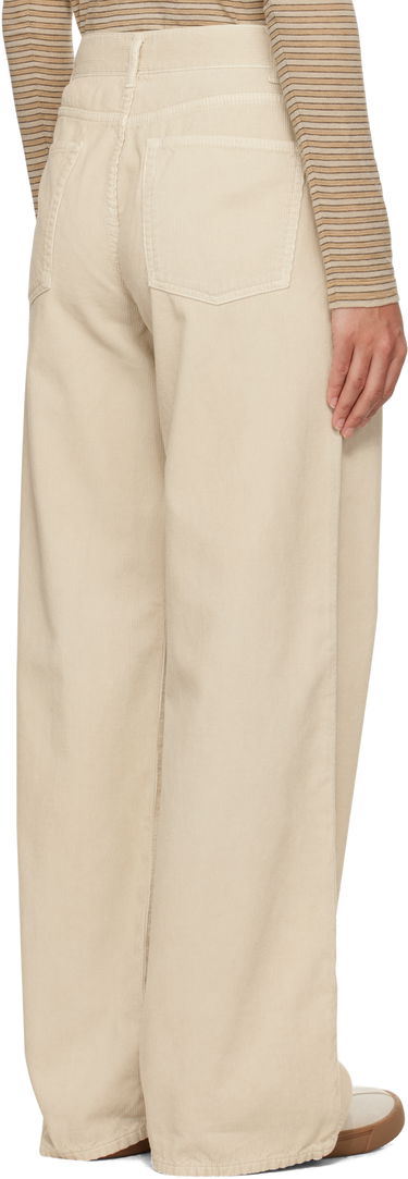 Hlače The Row The Row Eglitta Wide-Leg Corduroy Trousers Bež | 6525-W3724, 2