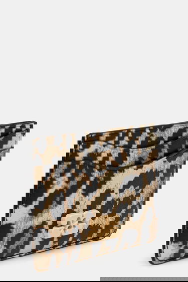 Denarnica GANNI GANNI Bou Leopard Print Card Holder Bež | A6541, 3