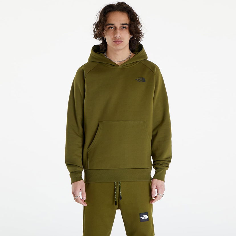 Pulover The North Face Raglan Red Box Hoodie Forest Olive Zelena | NF0A2ZWUPIB1