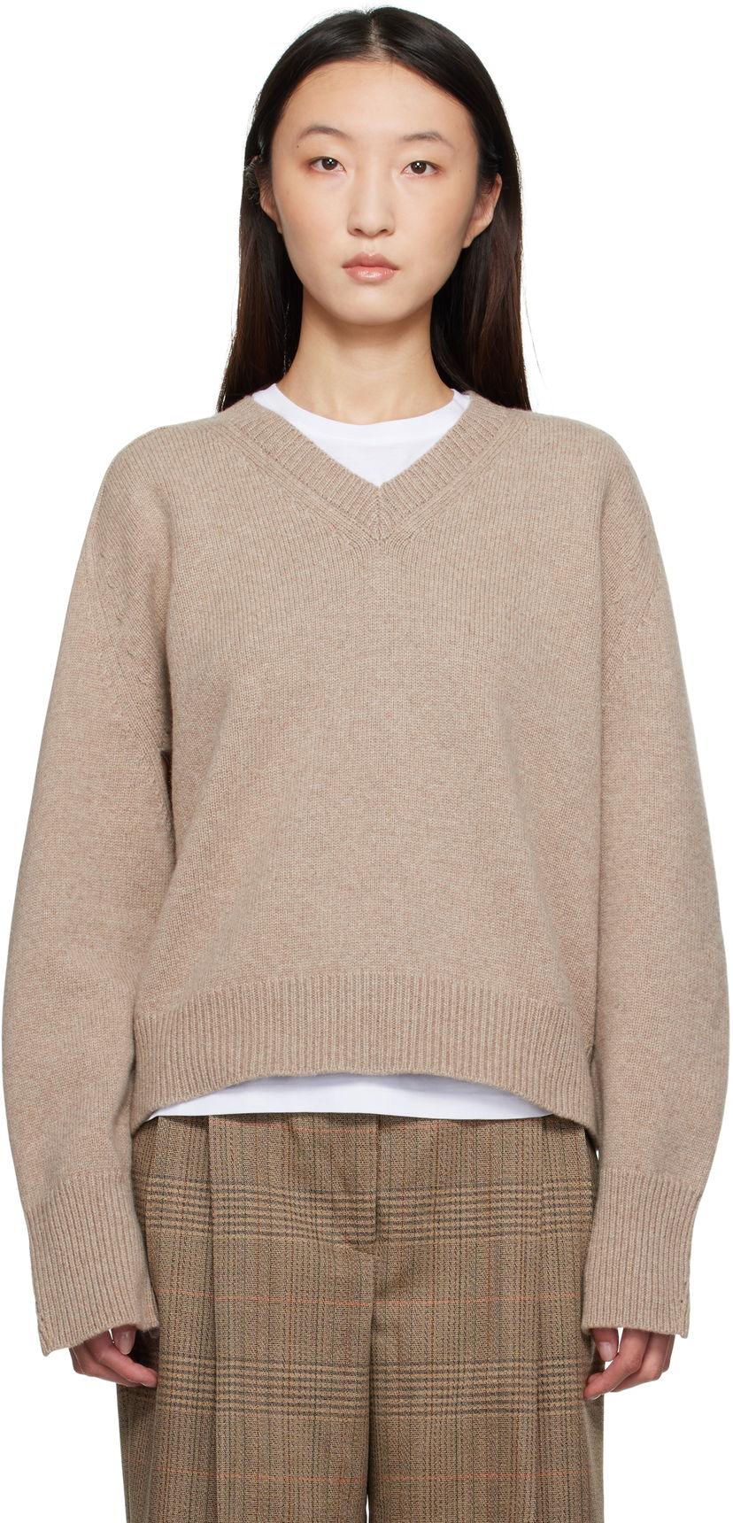 Pleteni pulover Róhe Róhe Sleeve Wrap Sweater Bež | 416-23-320