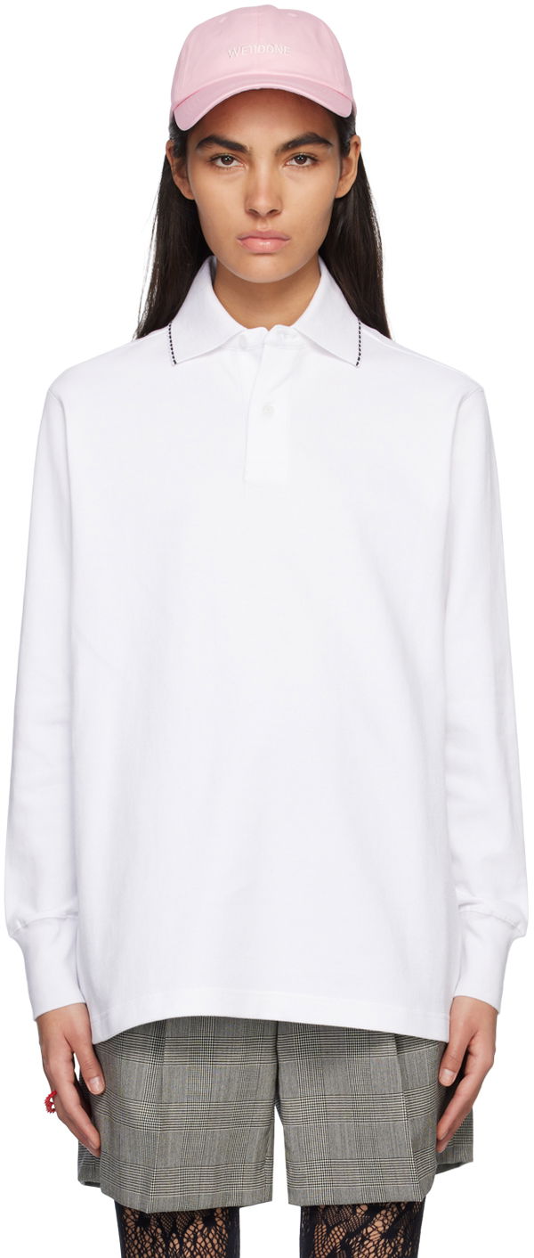 Polo majica We11done We11done Scalloped Polo Bela | WD-TT1-23-819-U-WH