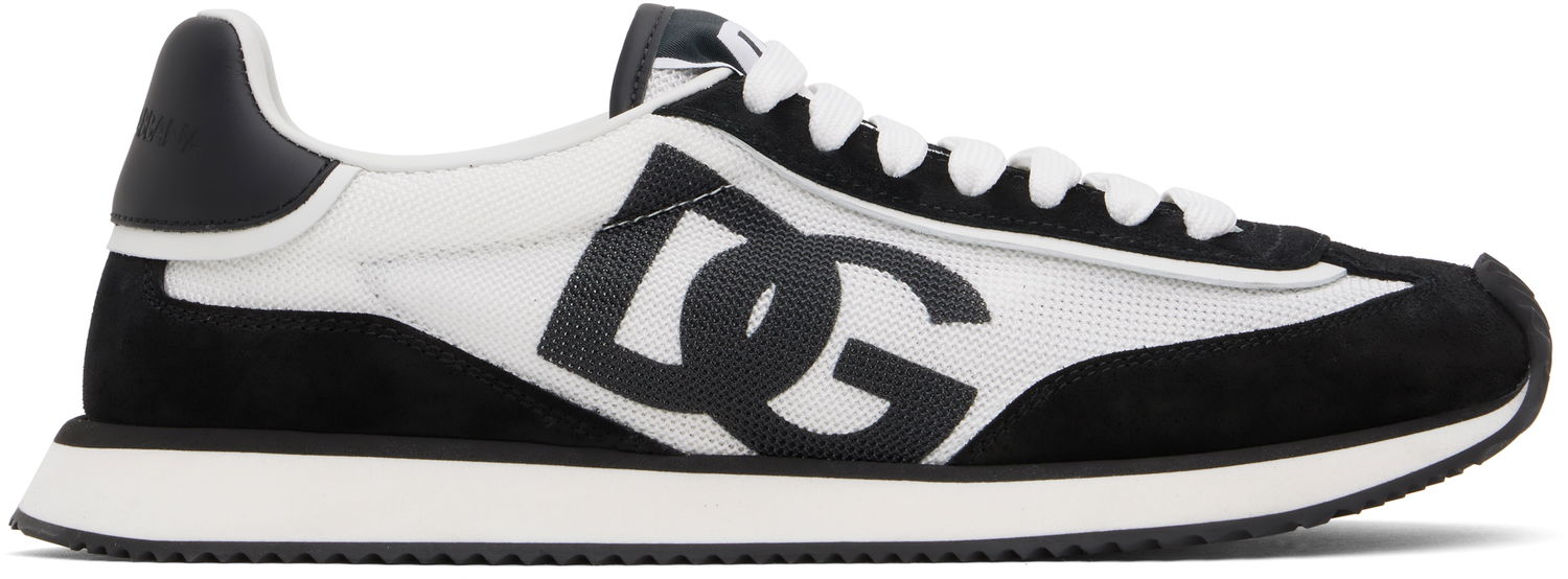 Superge in čevlji Dolce & Gabbana Mixed-Material 'DG' Cushion Bela | CS2288 A5355, 0