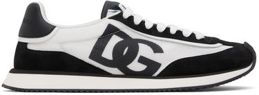 Superge in čevlji Dolce & Gabbana Mixed-Material 'DG' Cushion Bela | CS2288 A5355, 0