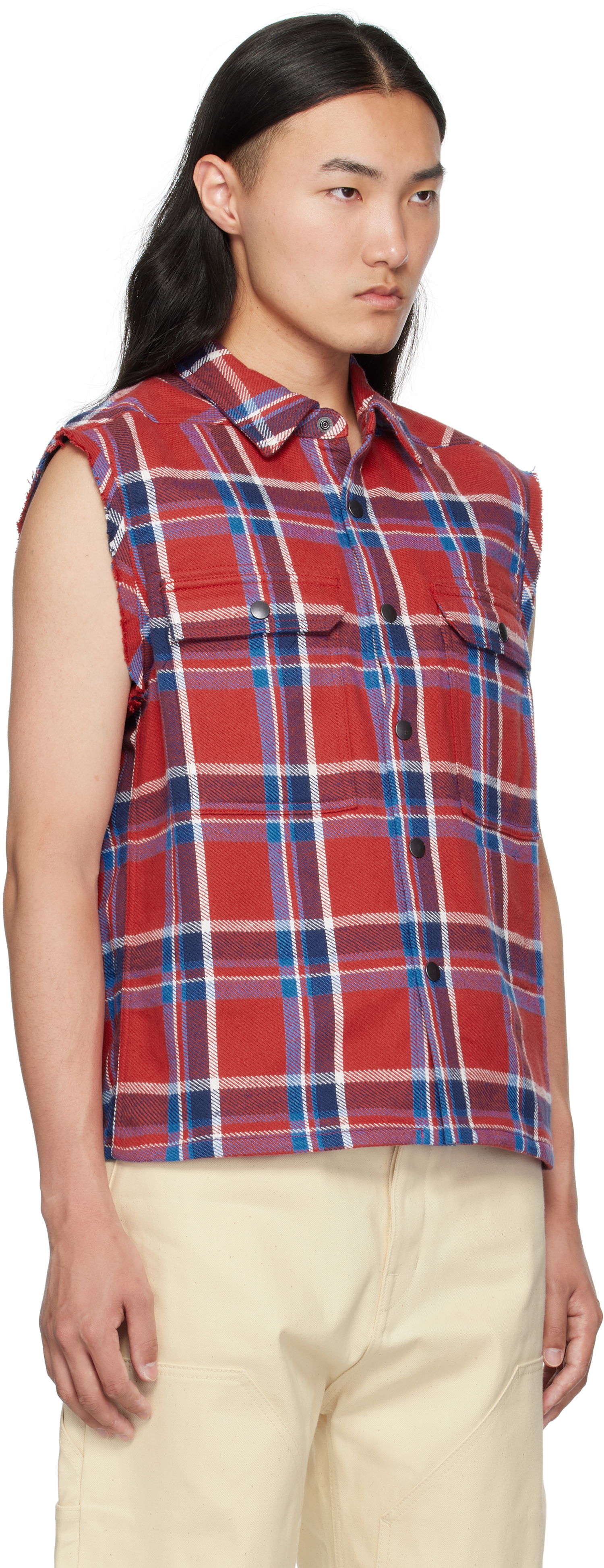 Telovnik Rick Owens Rick Owens DRKSHDW Hollywood Cropped Vest Rdeča | DL01E6298 HCPJP, 1