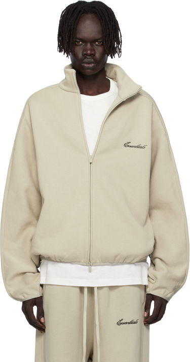 Jakna Fear of God Fear of God ESSENTIALS Modern Fit Fleece Track Jacket Bež | 202SP256896F, 0