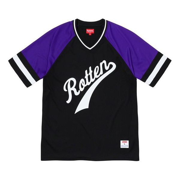Dres Supreme Baseball Top with Printed Logo Črna | SUP-FW19-279