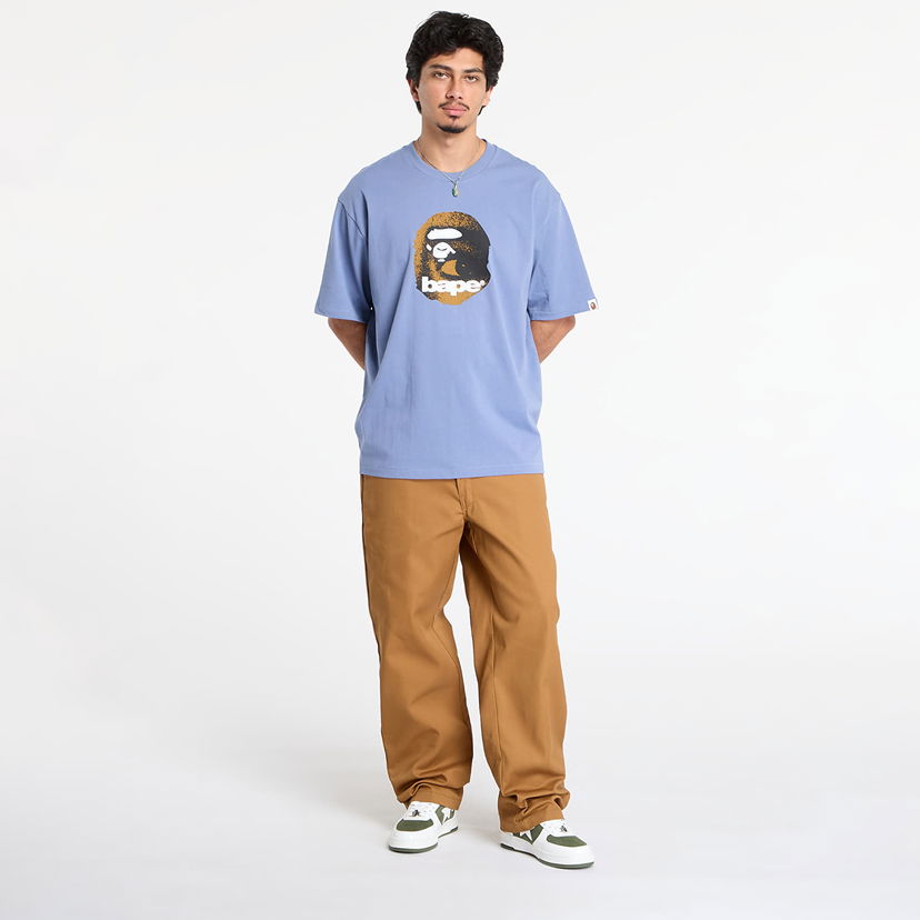 Majica BAPE Ape Head Relaxed Fit Tee Modra | 001TEL801307MNVY