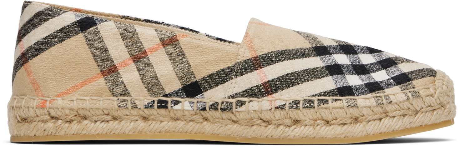 Oblačila Burberry Burberry Check Mews Espadrilles Bež | 8109235, 0