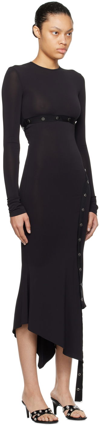 Obleke The Attico Attico Studded Midi Dress Črna | 241WCM99 A014, 1
