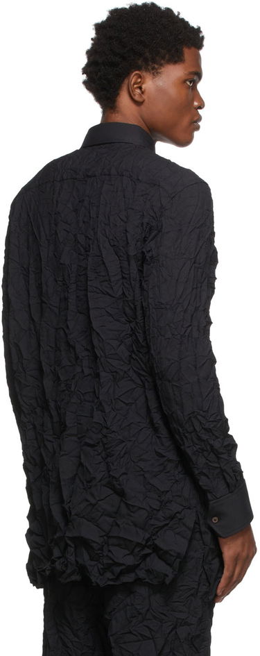 Srajce Dion Lee Crinkle Button-Up Shirt Črna | C5017S22, 2