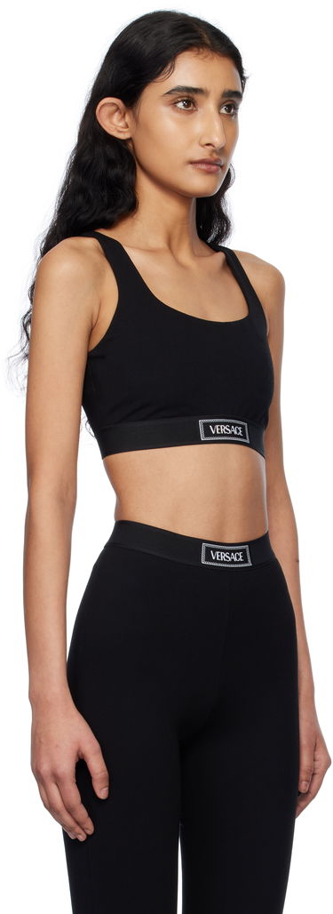 Modrček Versace Versace 90s Vintage Logo Sport Bra Črna | 1015880_1A12037_1B000, 1