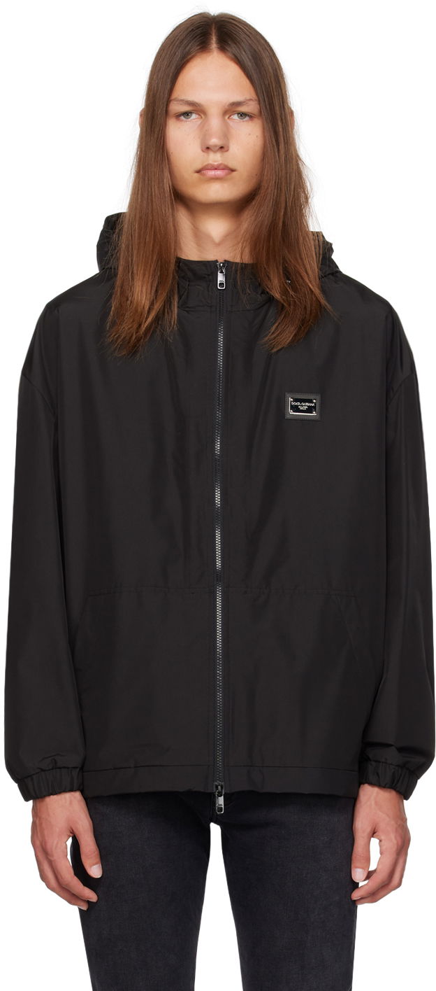Pulover Dolce & Gabbana Black Hooded Jacket Črna | G9ABQTHUMEX, 0