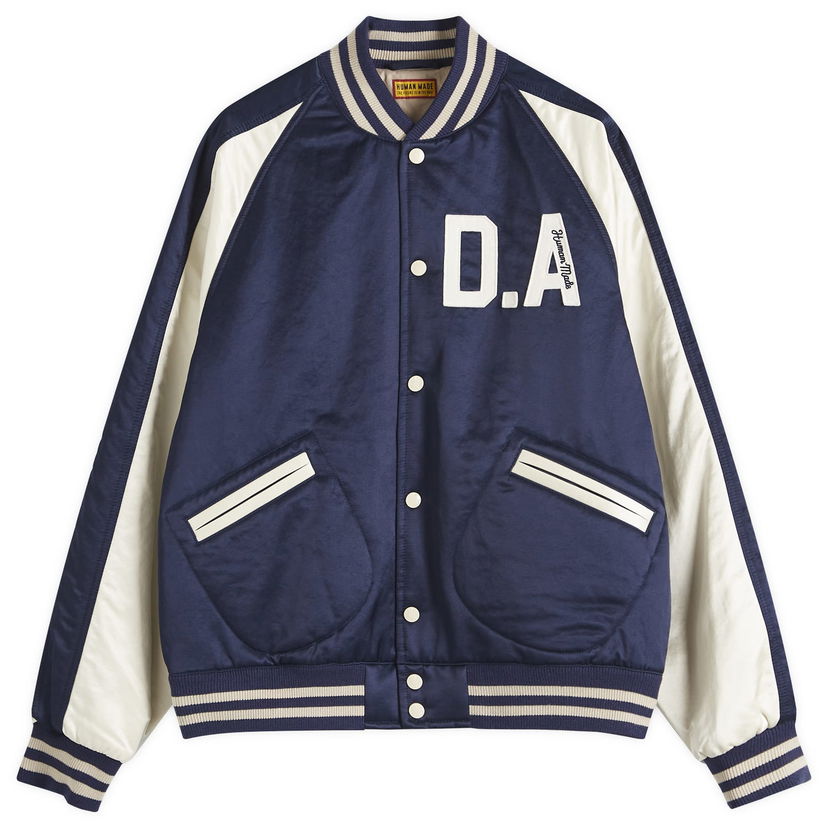 Bomber jakna Human Made Human Made Satin Stadium Jacket, Size Large Mornarica | HM29JK020-NVY