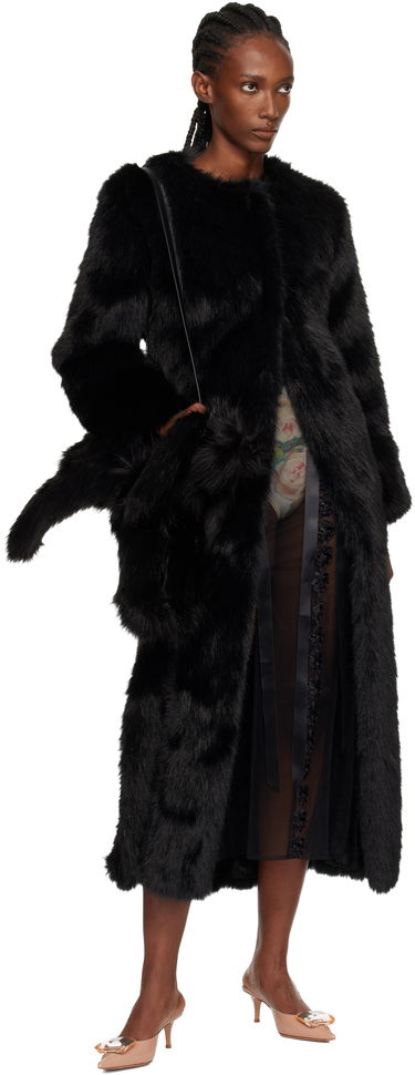 Torba za čez ramo Simone Rocha Simone Rocha Faux Fur Hare Crossbody Bag Črna | BAG197B 0815, 3