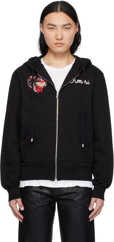 Pulover AMIRI Amiri Jazz Wolf Zip Hoodie Črna | AMJYHD1101, 0