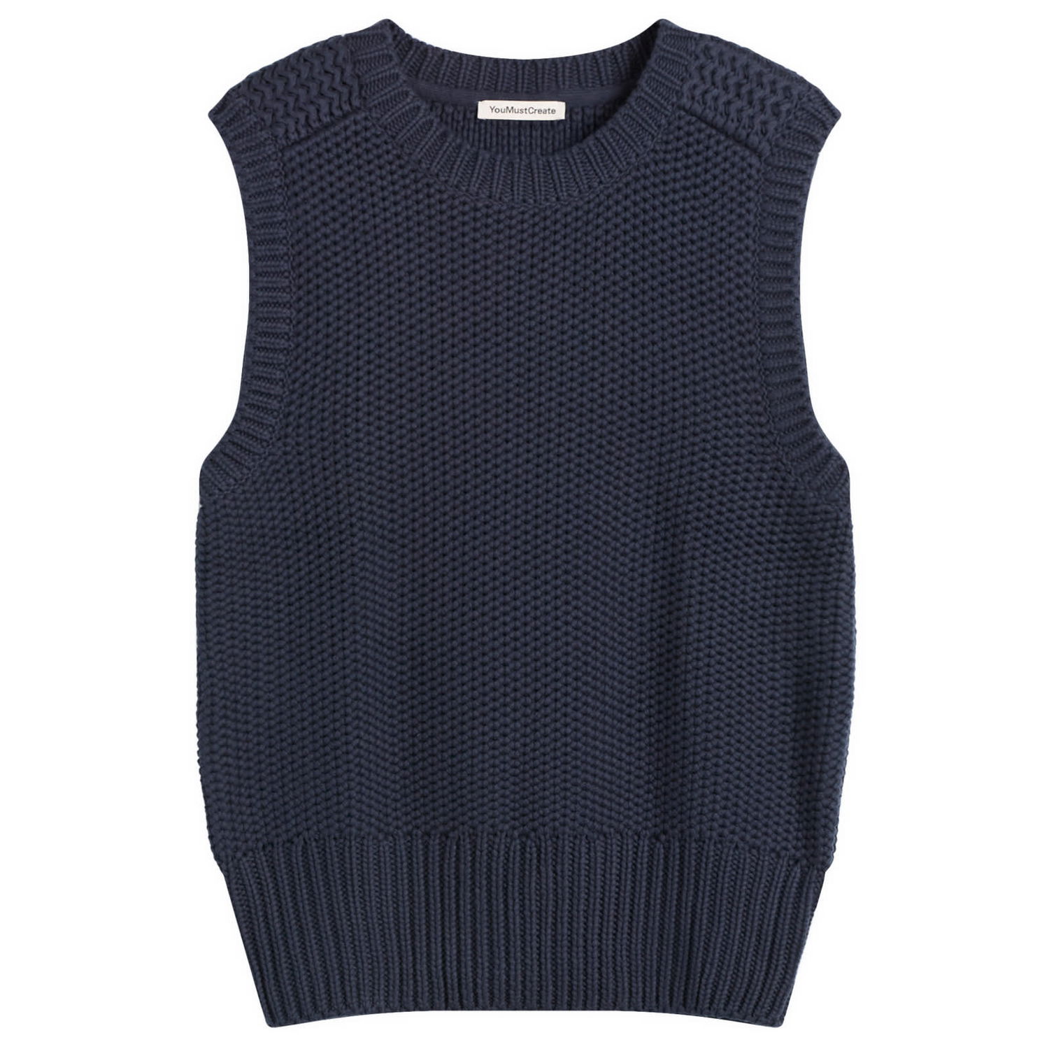 Telovnik YMC YMC Coda Knitted Vest, Size Small Mornarica | P8ZAM-40, 1