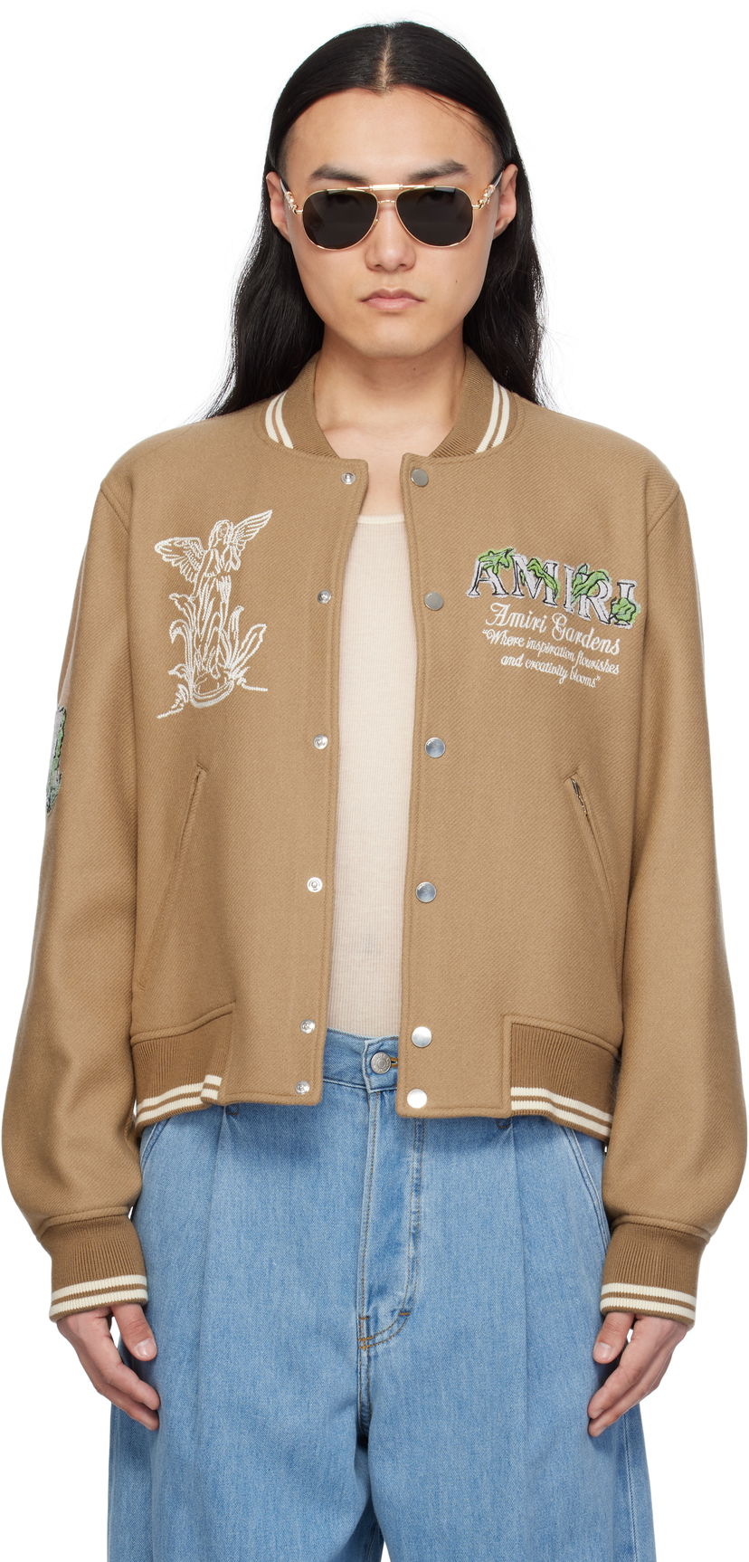 Bomber jakna AMIRI Amiri Garden Bomber Jacket Rjava | AMOUBB1044