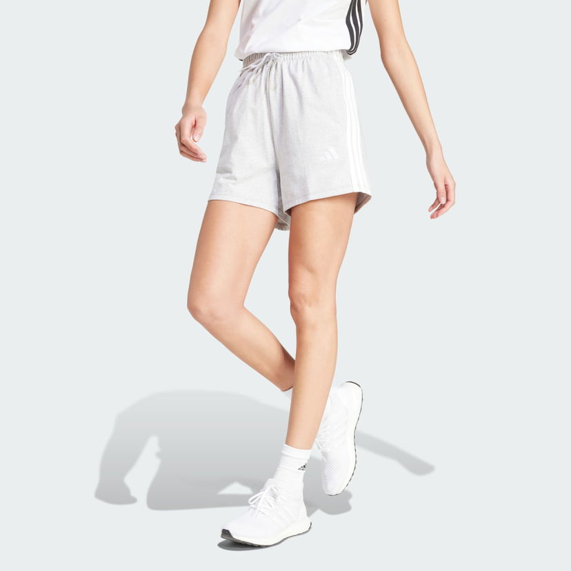 Kratke hlače adidas Performance Cotton Shorts with Three Stripes Siva | IN6174