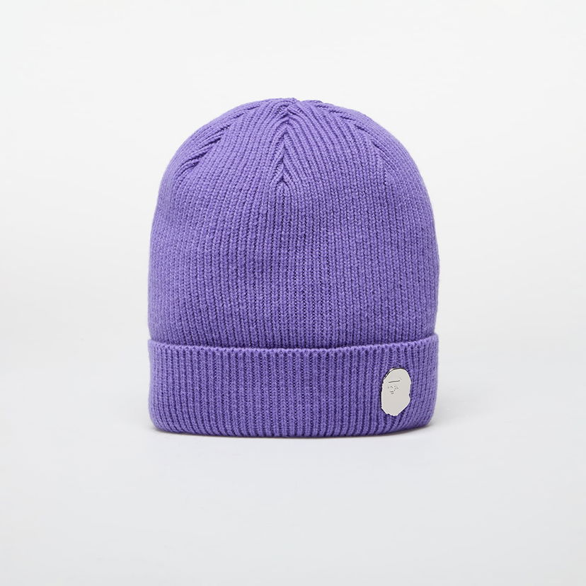 Beanie BAPE One Point Knit Beanie Lila | 001HTK801304M PUR