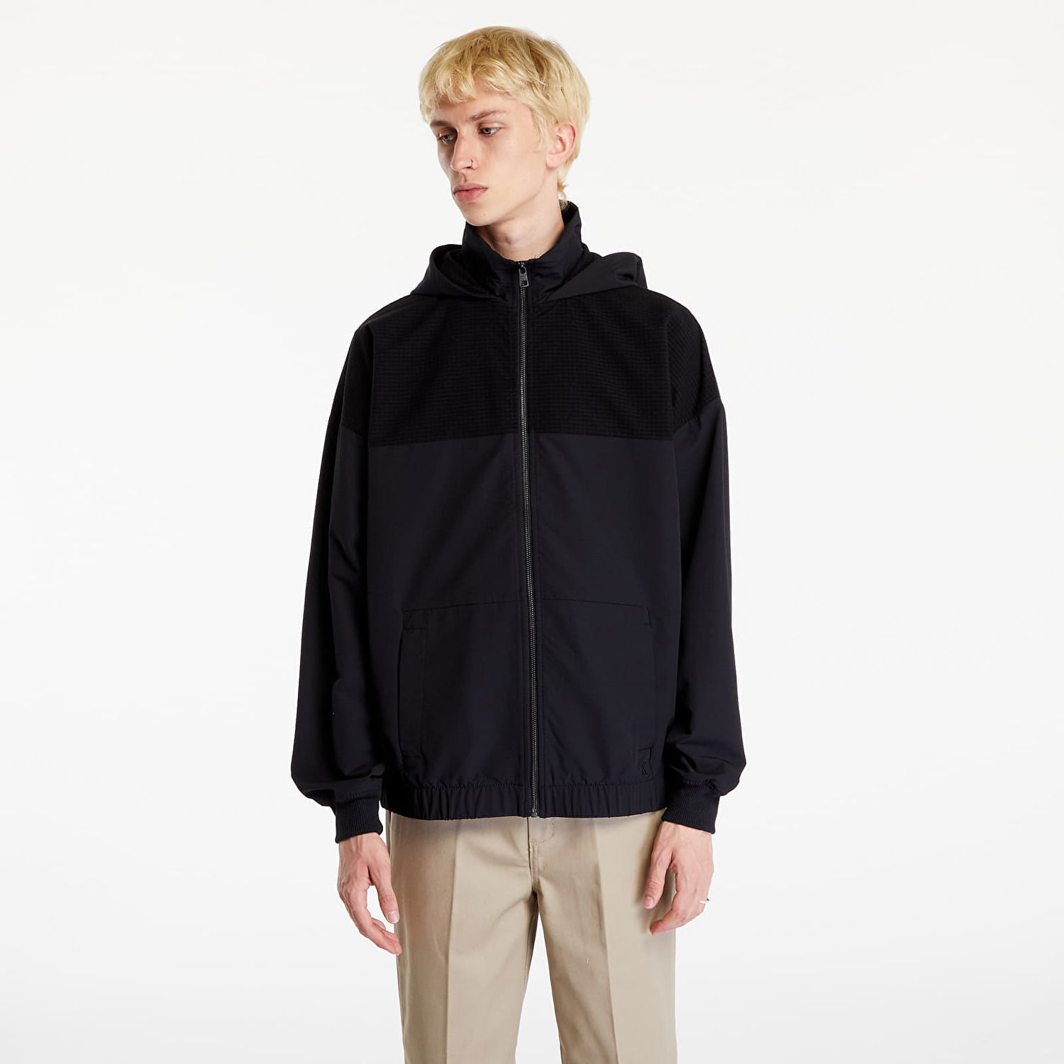 Jakna CALVIN KLEIN Tech. Grid Zip Through Jacket Black Črna | J30J325625 BEH, 0