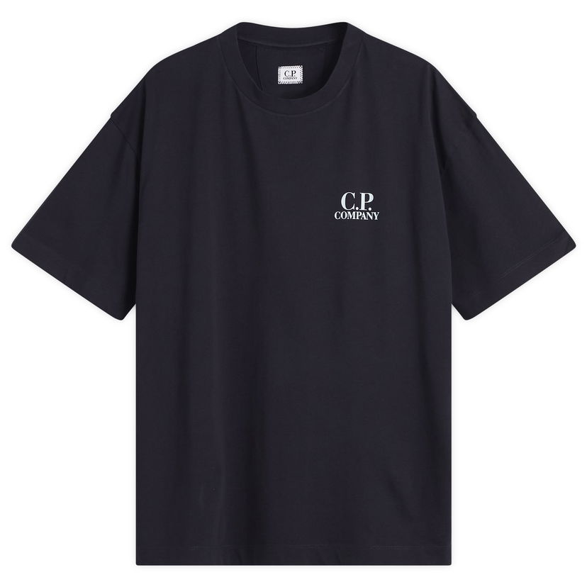 Majica C.P. Company Logo Print T-Shirt Črna | 19CMTS103A-005100W-888
