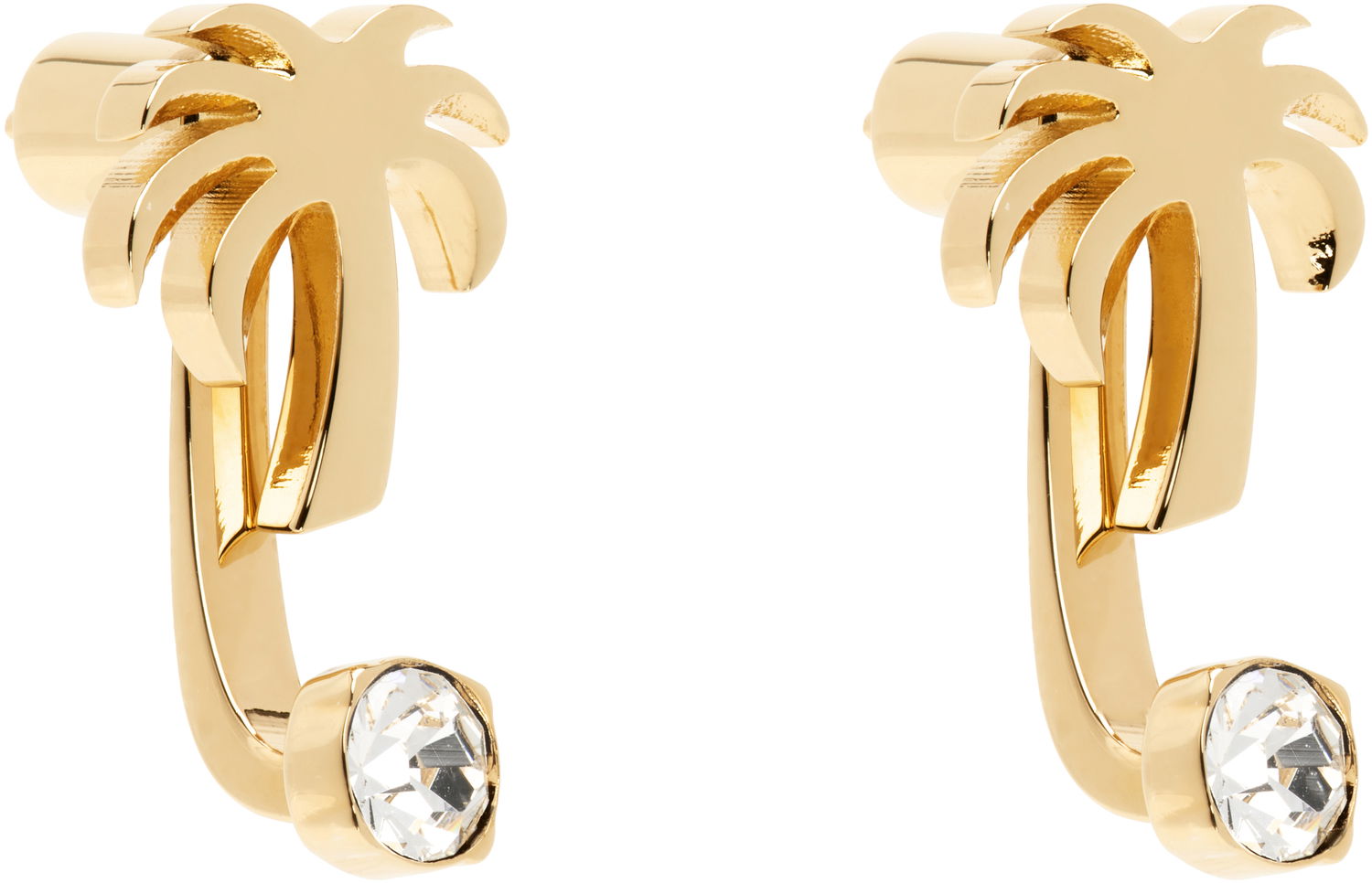 Uhani Palm Angels Palm Angels Palm Crystal Drop Earrings Kovinski | PWOD037S25MAT0017679, 1