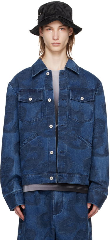 Jakna Feng Chen Wang Feng Chen Wang Dragon Print Denim Jacket Modra | FUS17JK20, 0