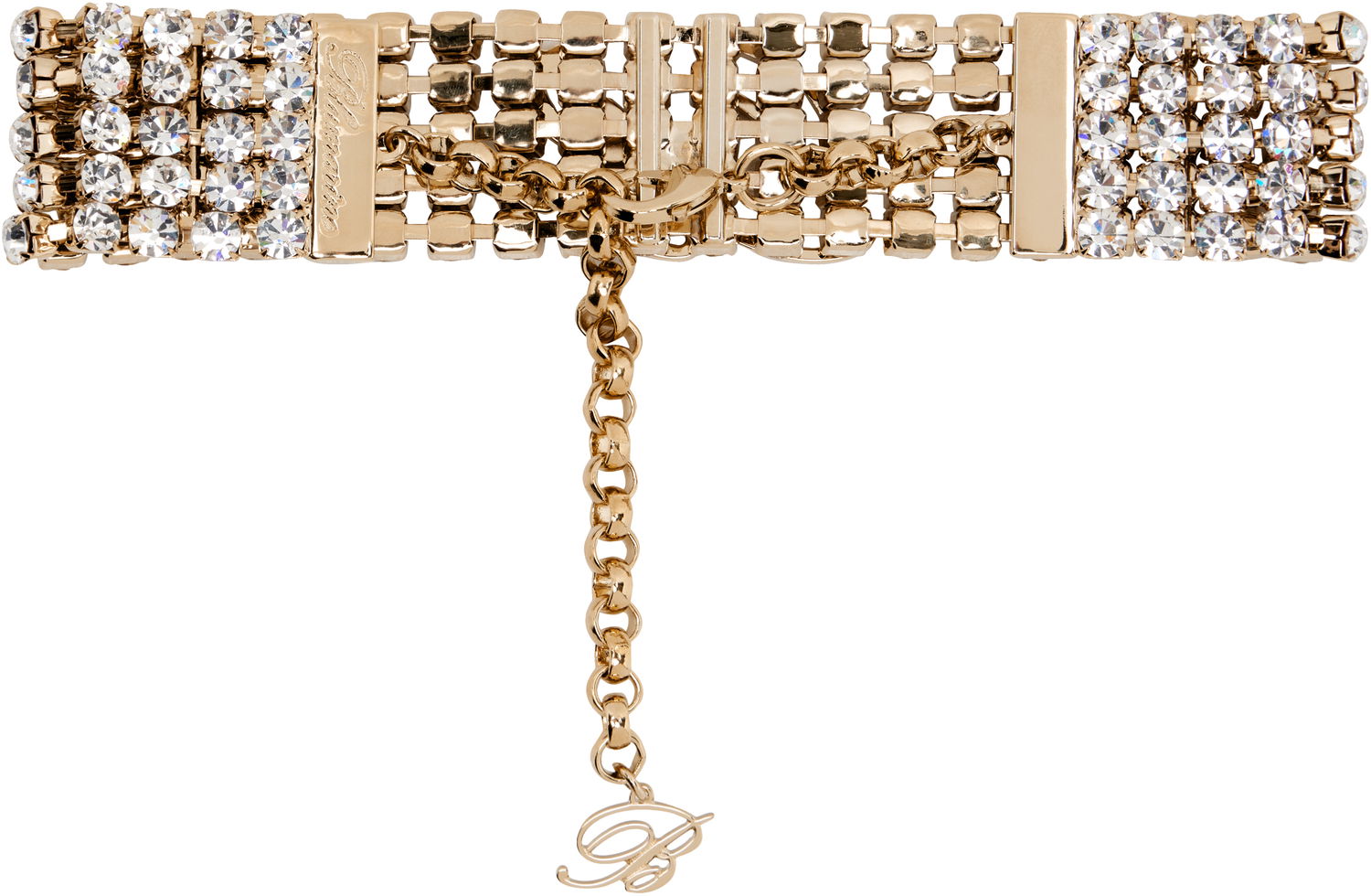 Zapestnica Blumarine Blumarine Rhinestone 'B' Choker Kovinski | P522W325A, 1