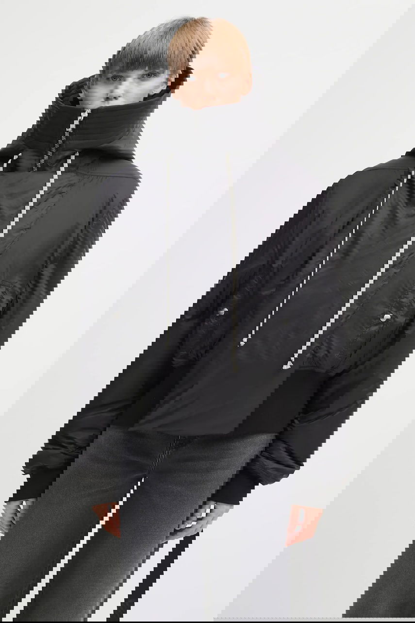 Parka Rick Owens Rick Owens DRKSHDW Cropped Alice Parka Oversize Črna | DS02E7731.NP, 0