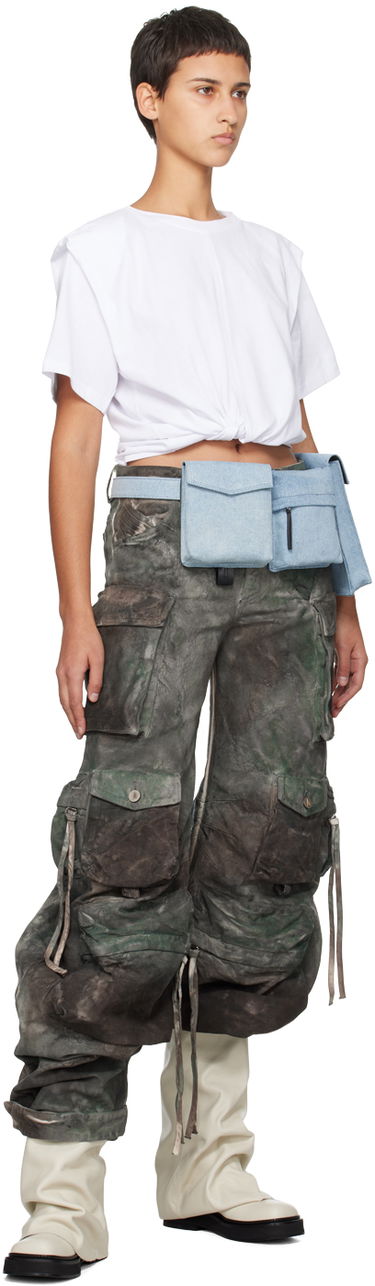 Krop-top The Attico The Attico Denim Belt Bag Bela | 241WKE11 D073, 3