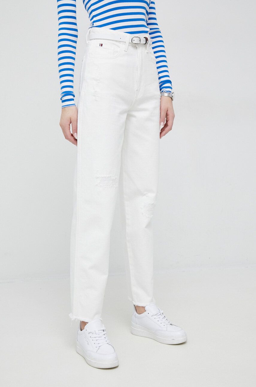 Kavbojke Tommy Hilfiger Jeans Bela | WW0WW38154.PPYX, 0
