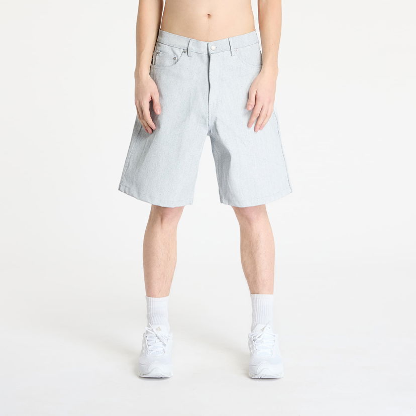 Kratke hlače Pleasures Pleasures Baggy Jorts 28 Siva | P25SP031 WHITE
