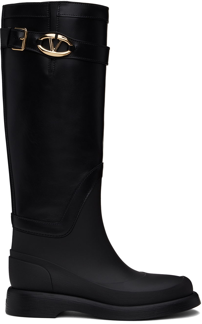 Oblačila Valentino Valentino Garavani VLogo The Bold Edition Rain Boots Črna | 5W2S0JH7HEX