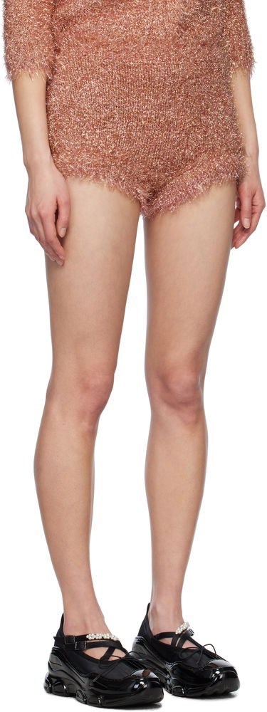 Kratke hlače Simone Rocha Simone Rocha Tinsel Knit Shorts Roza | PRMK3 0664, 1