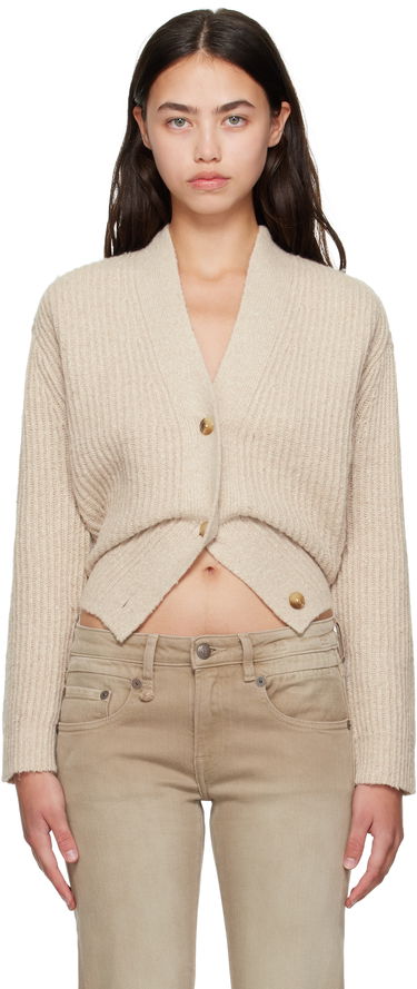 Pleteni pulover R13 R13 Split Hem Ribbed Cardigan Bež | R13WY296-Y211A, 0