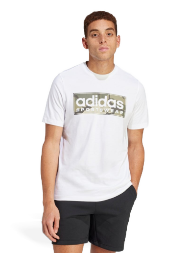 Majica adidas Performance Camo Linear Graphic T-Shirt Bela | IN6473